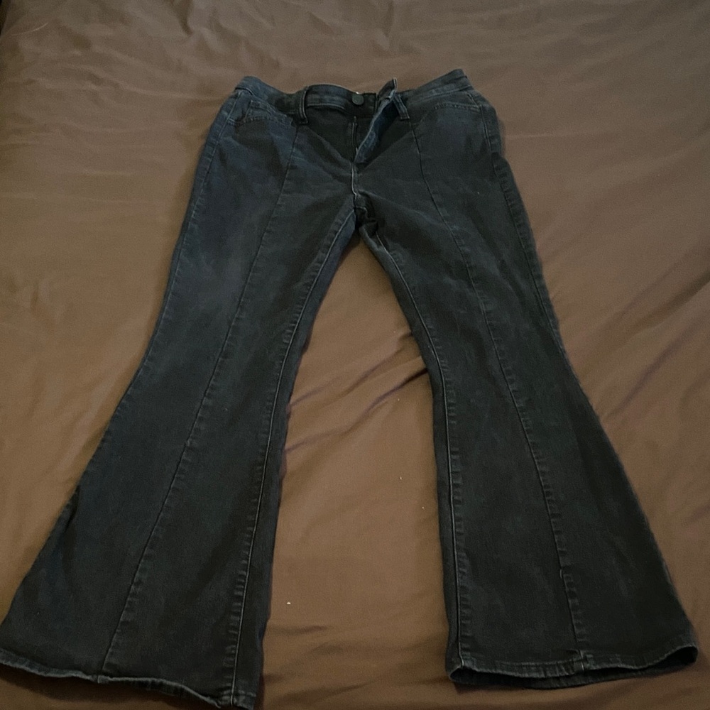 SO Women's Black High Rise Flare Jeans